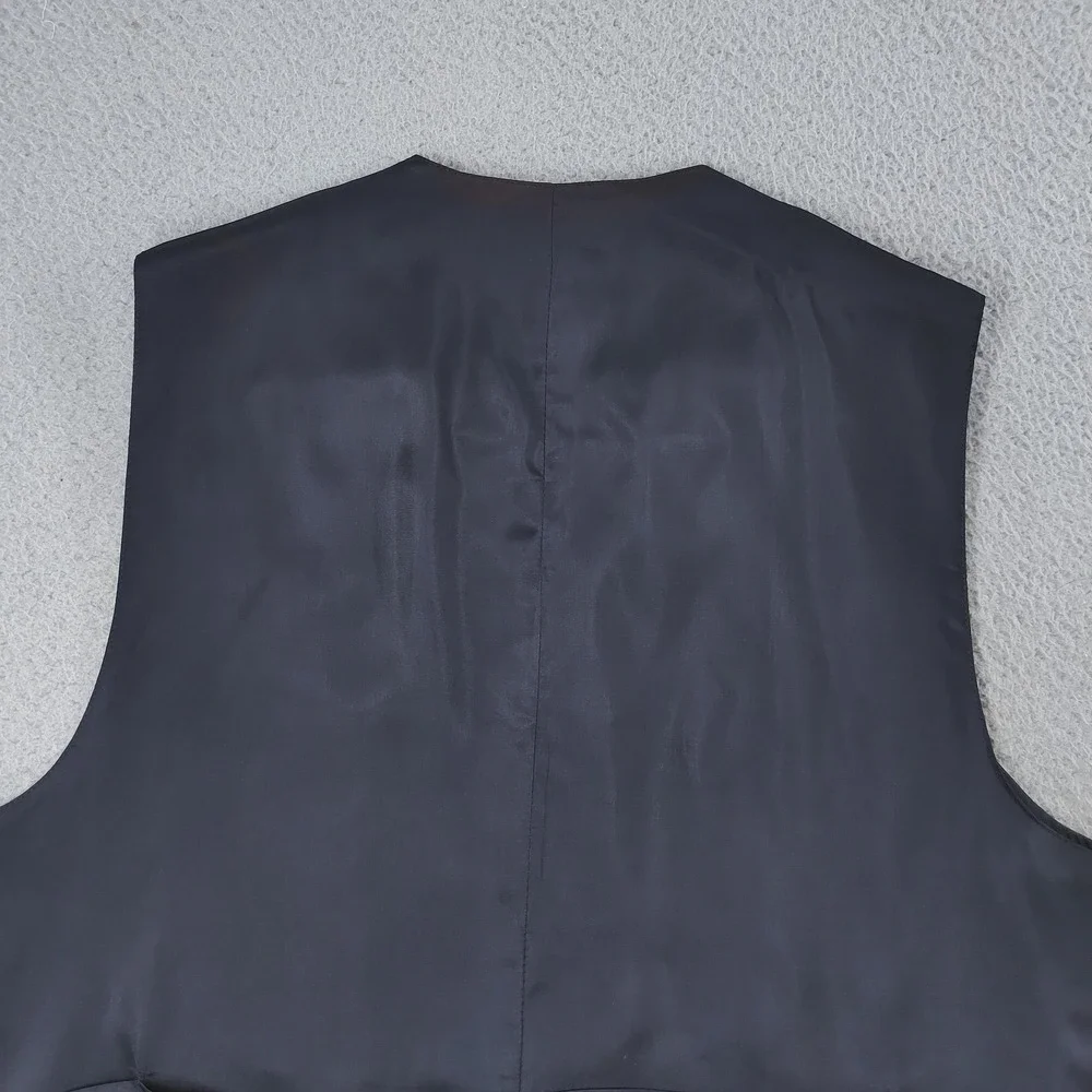 Wah maker Vest Mens XL Black Stripe Western Suit Waistcoat Limited Edition USA